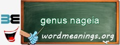 WordMeaning blackboard for genus nageia